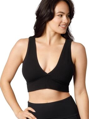 Kindred Bravely Black French Terry Racer back Bra